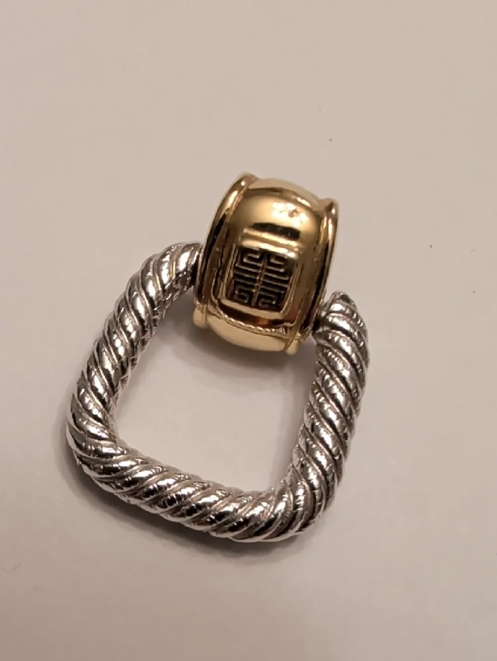 Givenchy Two-Tone Gold and Silver Rope Drop Earrings - Picture 5 of 6